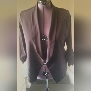 Black Open Front Blazer